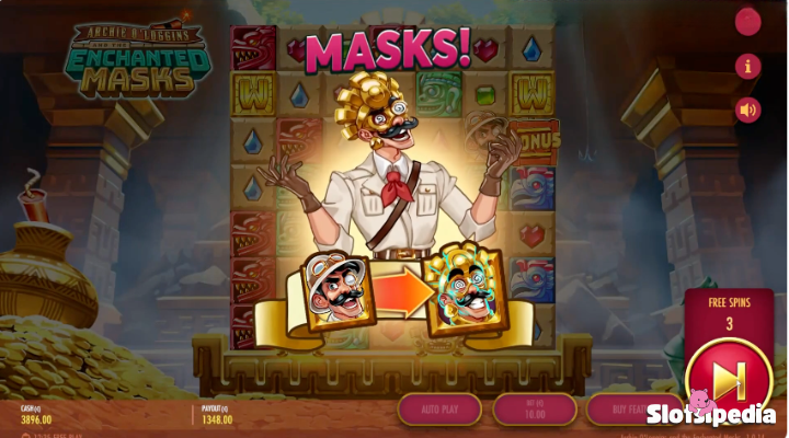 Archie O’Loggins and the Enchanted Masks Bonus